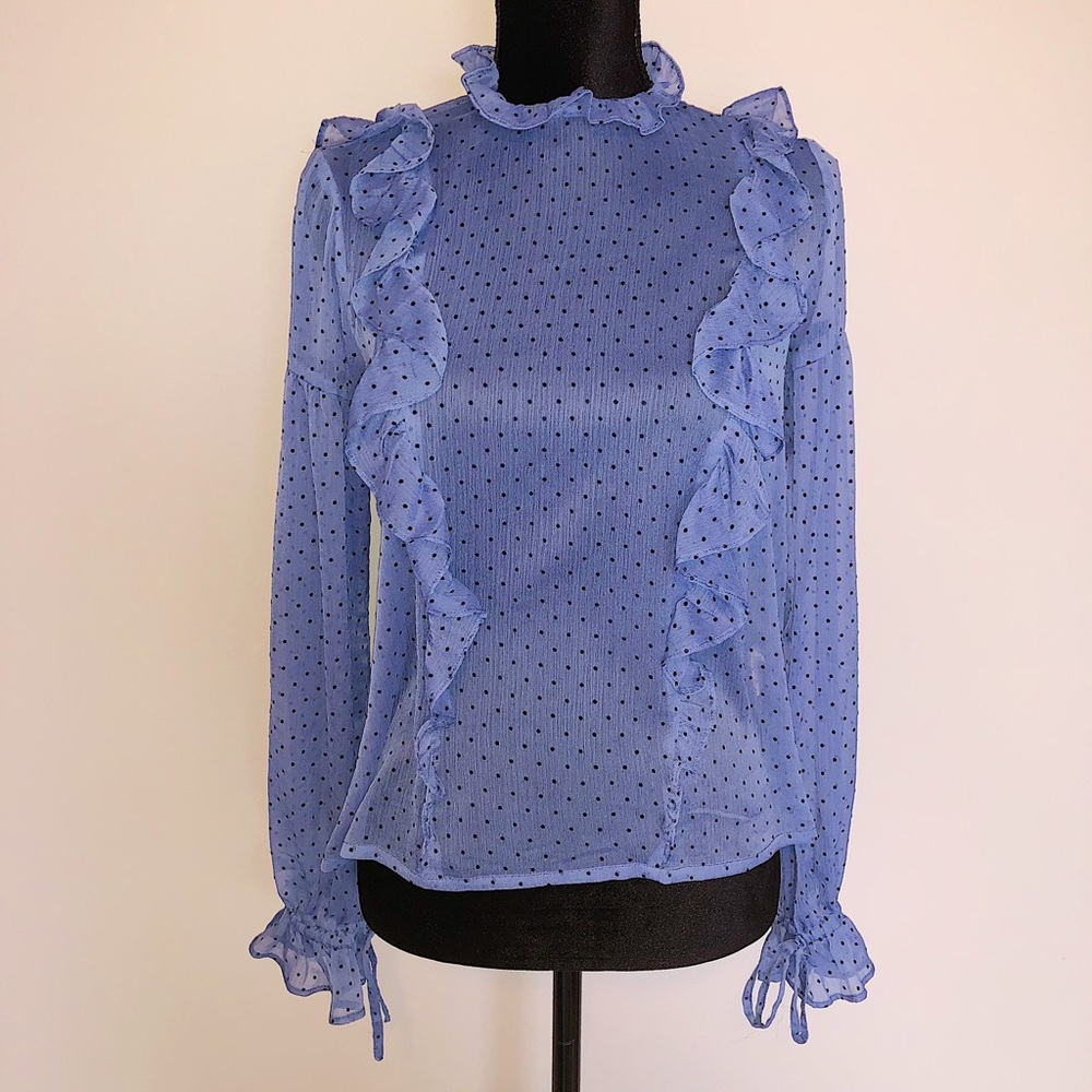 Topshop NWOT polka dot blouse